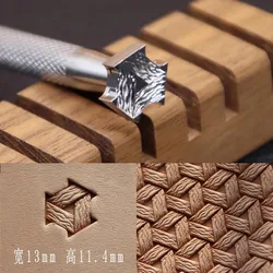 BL413 Crack Combination Deisgn Leather Carving Punch Leather Embossing Stamps Craft Tools Stainless Steel Puncher 11.4x13mm