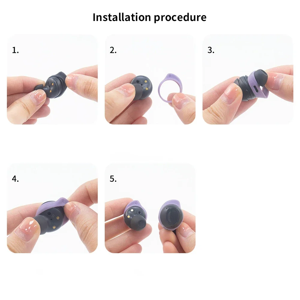 For Samsung Galaxy Buds FE Anti-Slip Wing Tips In-Ear Caps For Galaxy Buds FE Soft Silicone Anti Slip Earplugs Ring Cover