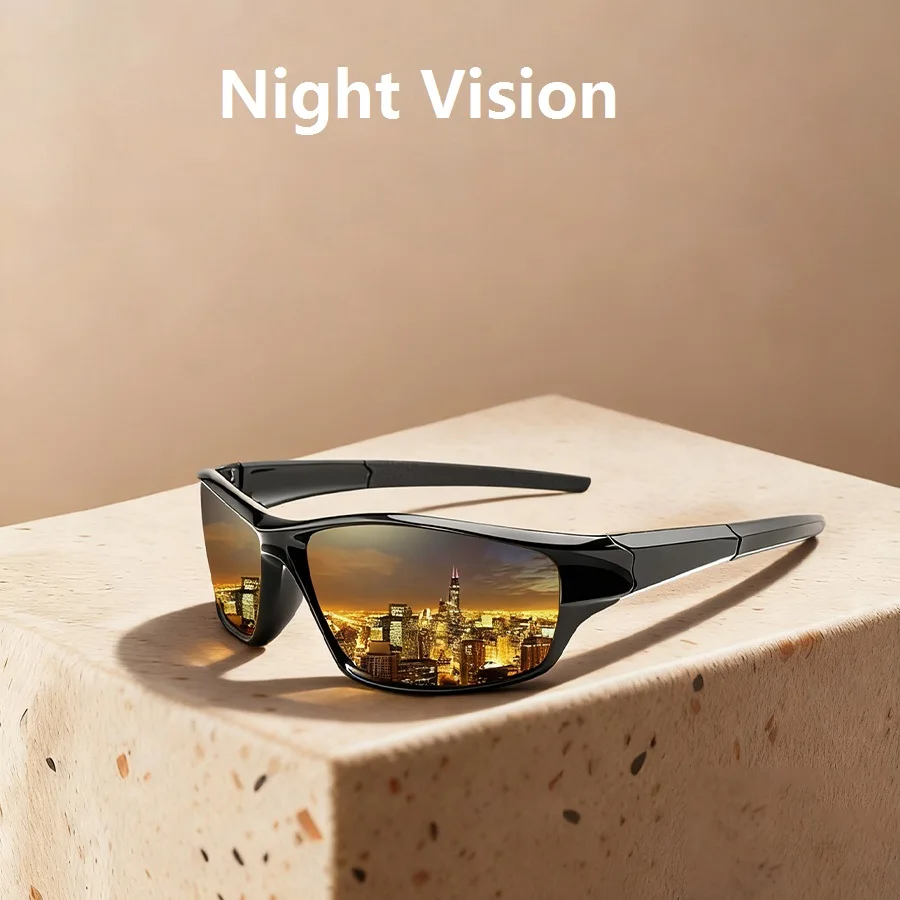 Modische Vintage-Sonnenbrille mit klarem Rahmen für Angeln, Autofahren, Sport, Laufen, Bergsteigen, Sonnenbrille für Damen und Herren – Detail 3