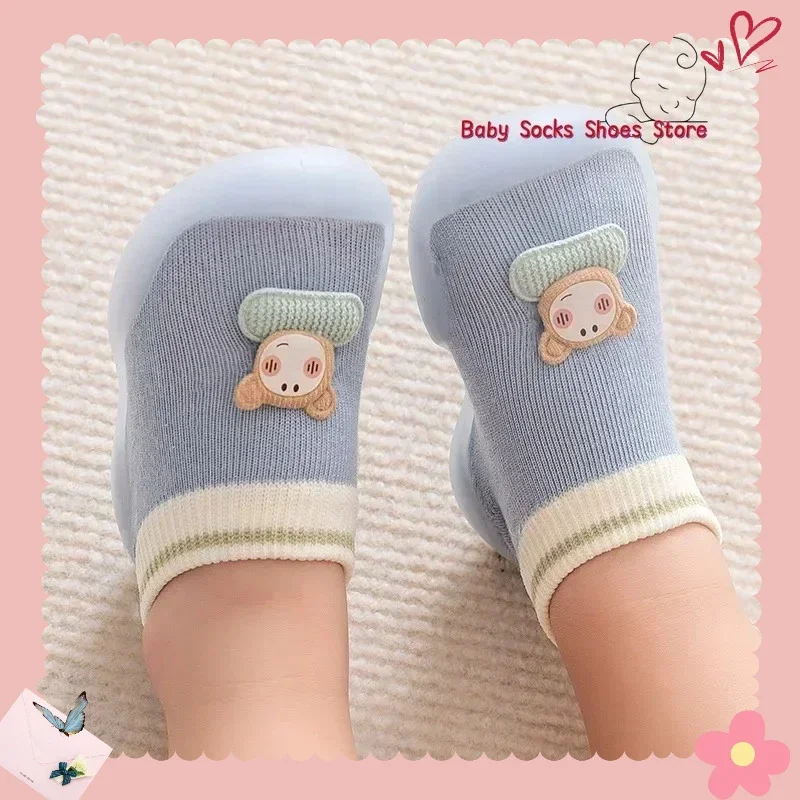 

Милая весенне-осенняя новая обувь для мальчиков и девочек, детские носки и обувь на мягкой подошве с героями мультфильмов для дома