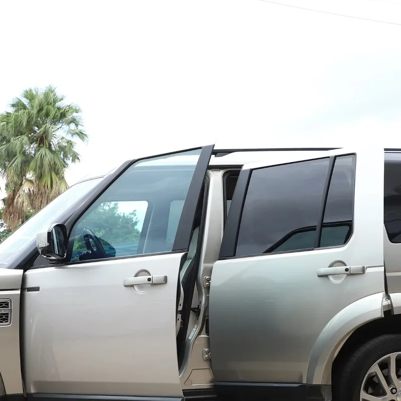 

For Land Rover Discovery 3 4 LR3 LR4 2004-2016 ABS Black Car Door Window Center B Pillar Post Trim Cover Sticker Car Accessories