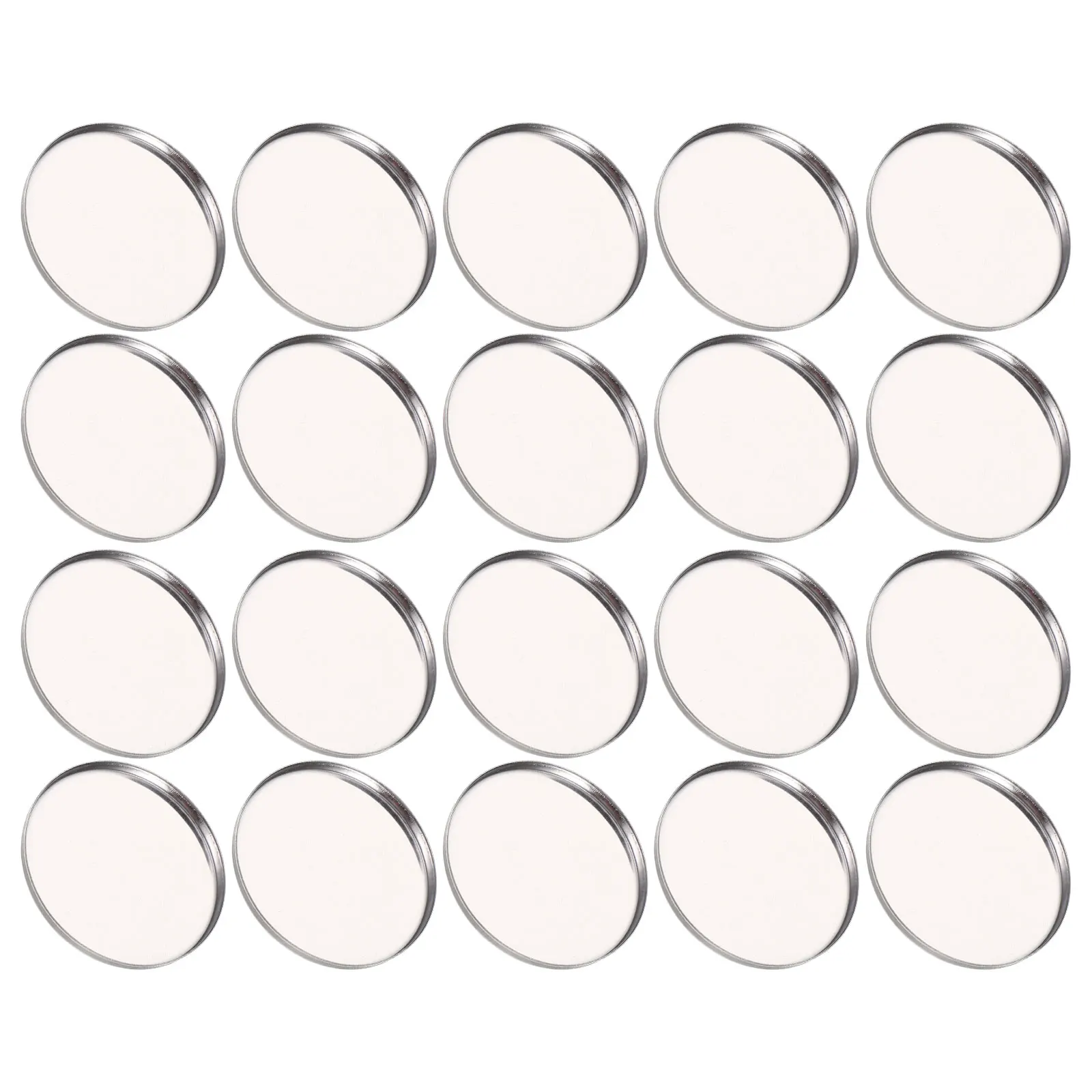 20 pezzi tavolozza di ombretti piatti vuoti in acciaio inossidabile mascara padelle in metallo durevole sicuro viaggio quotidiano contenitore per il trucco a casa regalo