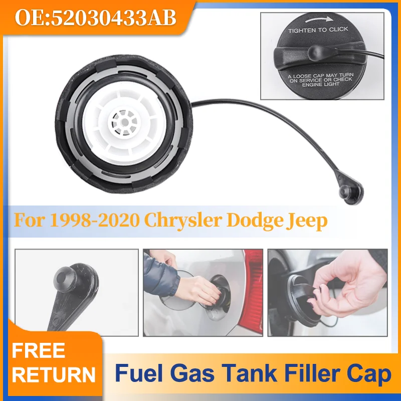 Tapa del tanque de combustible 52030377AB para Dodge Neon 1998-2005, Intrepid 1998-2004, Durango 2000-2009, Viper 2008-2010, Nitro 2007-2011