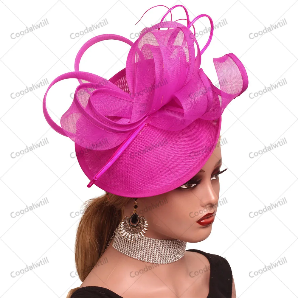 

Women Fascinator Hat Veil Accessories Headband Bridal Hair Clip Headwear Kentucky Derby Cocktail Party Festival Hat For Race