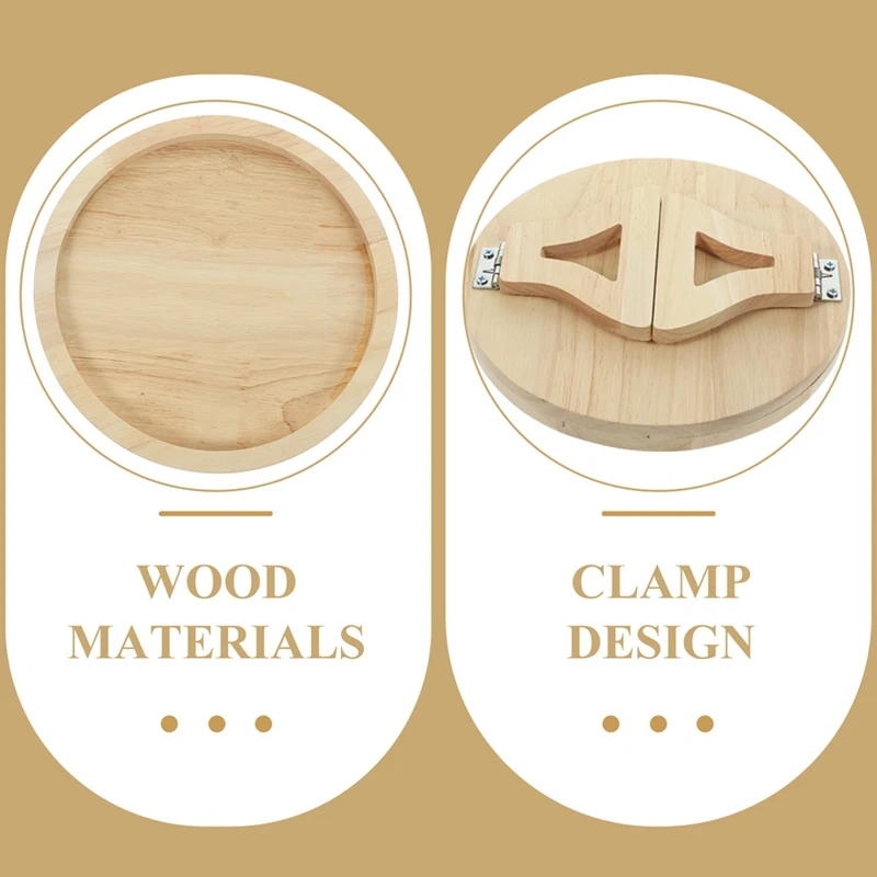 1 PCS Wooden Sofa Clip On Side Table Wood Color Round For Wide Couches Arm,Armrest Table For Eating/Drinks/Snacks/Remote/Control