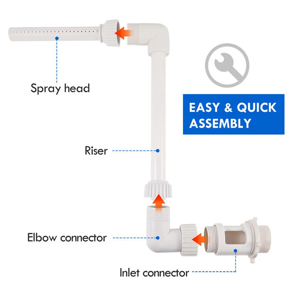 Basen Wodospad Fontanna wodna Funkcja PCV Baseny z rozpylaczem wody Wystrój spa Łatwa instalacja Akcesoria do basenów