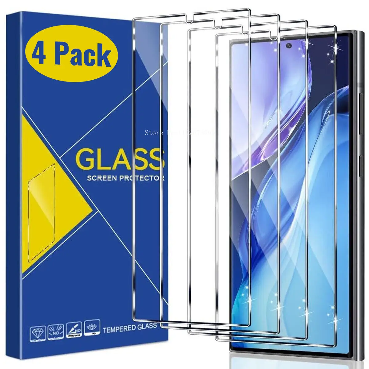 Glass For Samsung Galaxy S24  Ultra Plus  HD Clear Screen Protectors 9H Tempered Glass Support Fingerprint Unlock For A2CORE