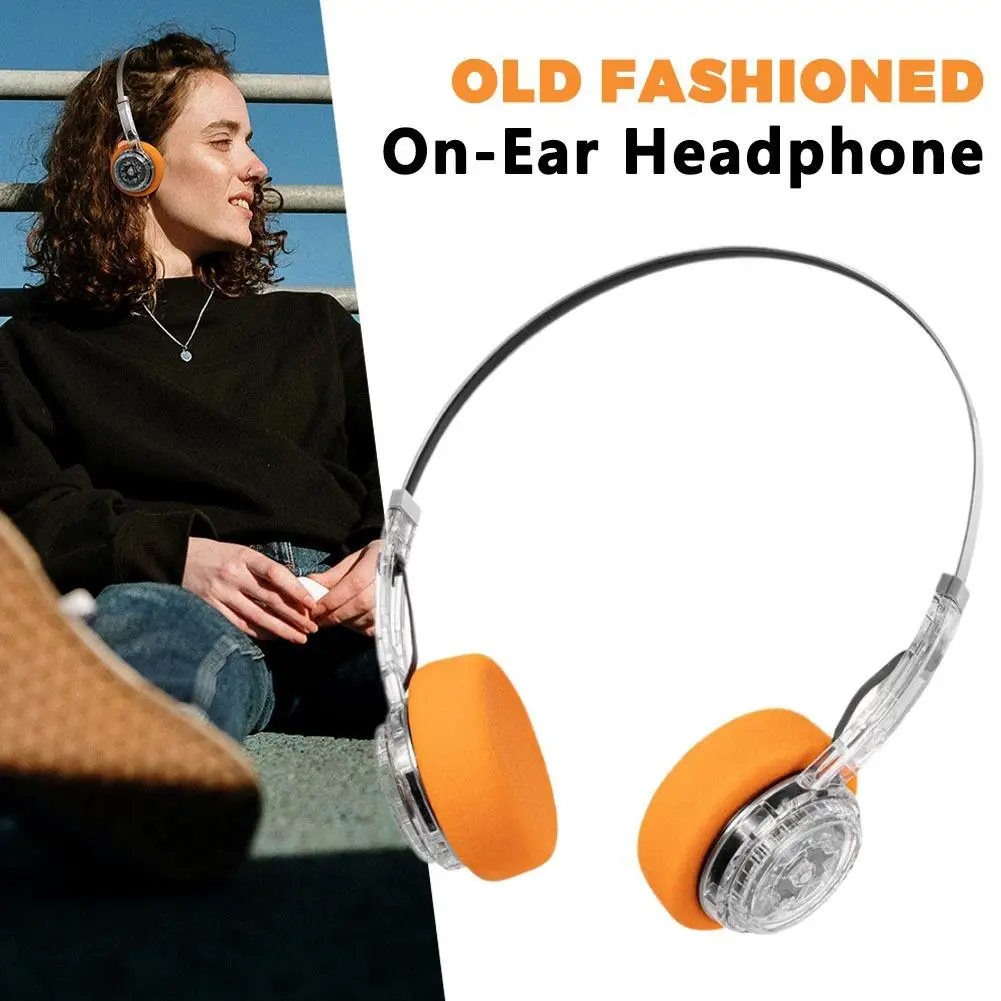 

Original Bluetooth6.0 Wireless Headphones Transparent Retro Metal Sci-fi Gaming Headset Rotating Tuning Long Battery Headphones