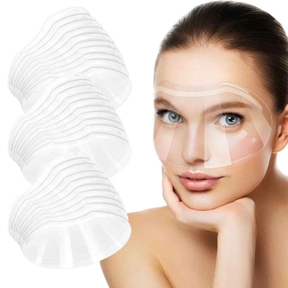 100 Pcs Clear Shower Face Eye Shield Eyelash Shower Protector Eyelash Extensions Protector Eye Shields for Tool Salon Supplies