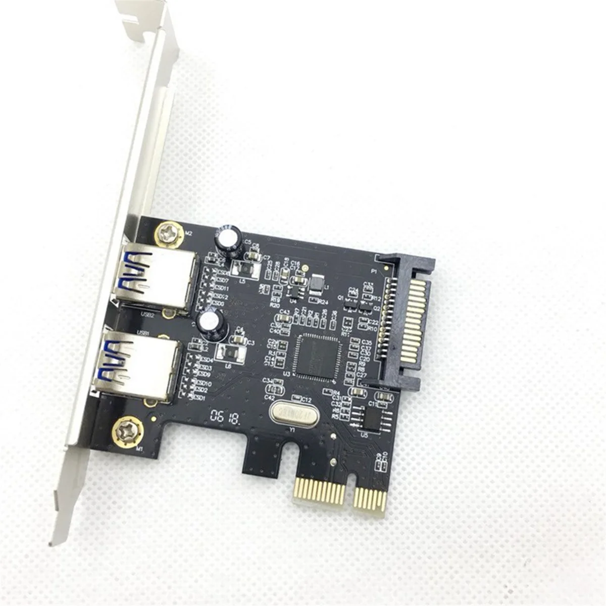 PCIE 拡張カード PCI-E から 2 ポート USB3.0 5Gbps 変換カードライザー Win7/8/9/10/Linux 用