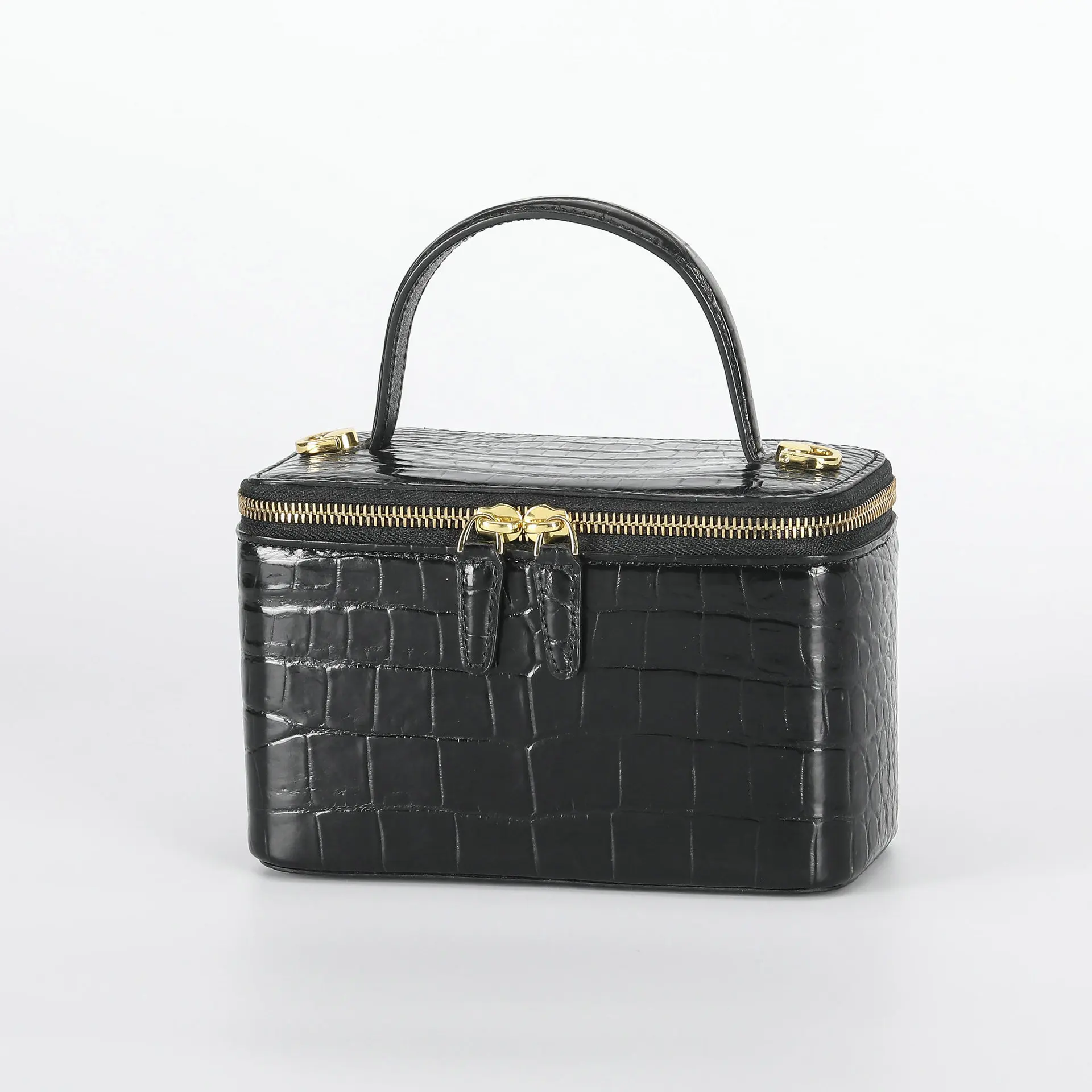 

Crocodile Leather Women's Handbag Leather Fashion Small Square Bag Large Capacity Makeup Bag Genuine Leather Crossbody Bag 45