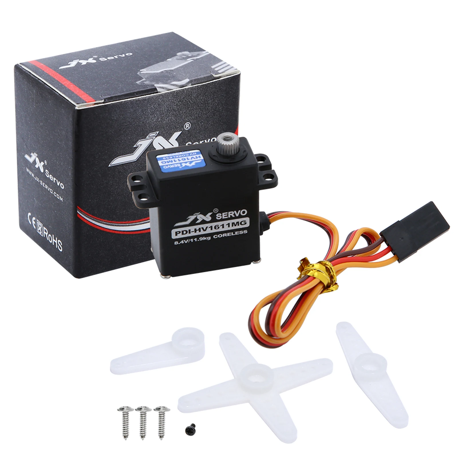 

Stemedu 11KG 8.4v HV1611MG Coreless High Torque Mini Swashplate Digital Servo Red for RC Helicopter