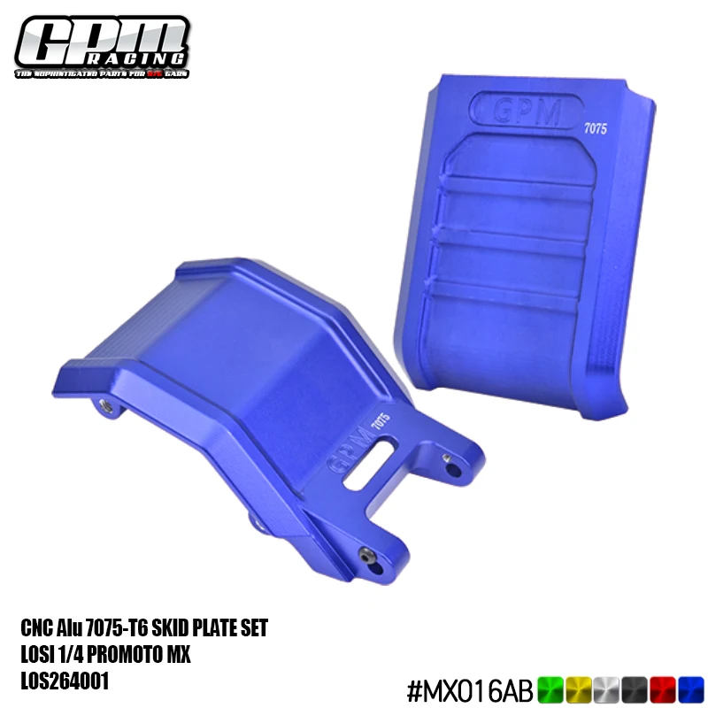 GPM legering 7075 skidplaten set voor LOSI 1/4 Promoto MX SM motorfiets-LOS-2272.LOS-2310