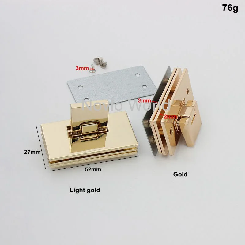 

Nolvo World 52*27mm Clasp Lock High Quality Decorative Metal Twist Locks for DIY Women Bags Handbag Purses Hardware Accessories