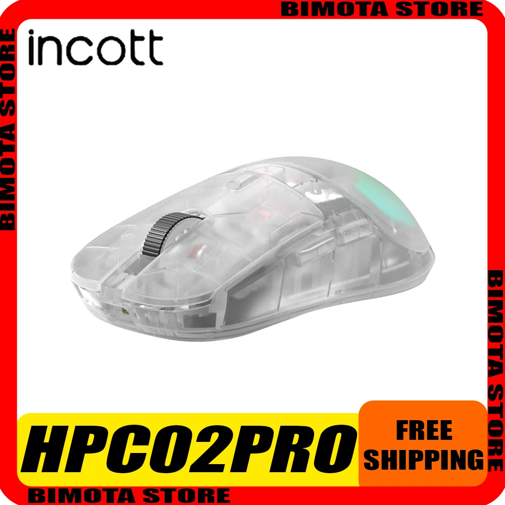 Ironcat Hpc02 Pro Wireless Mouse Paw3395 Dual Mode Hot-Swap Customized Gaming Mouse RGB Silencing Ergonomics Pc Gamer Office