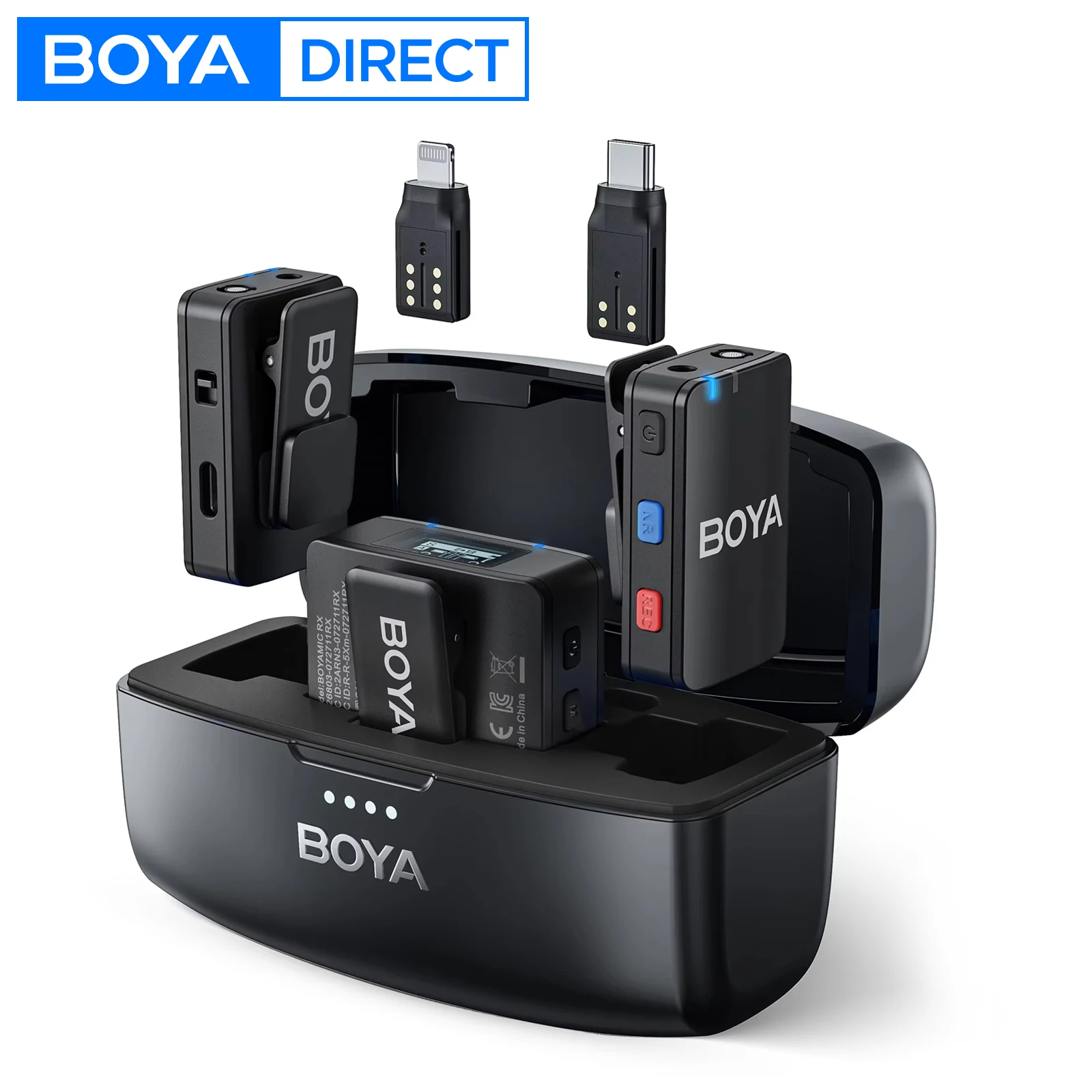 BOYA BOYAMIC micrófono Lavalier inalámbrico todo en uno para iPhone Android cámaras DSLR juegos transmisión en vivo grabación de vídeo Vlog