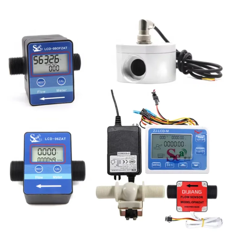 Digital LCD Display 1/2'' 3/4'' 1'' Fuel Counter Meter Oil Kerosene  Flow Measure Oval Gear Flow Meter