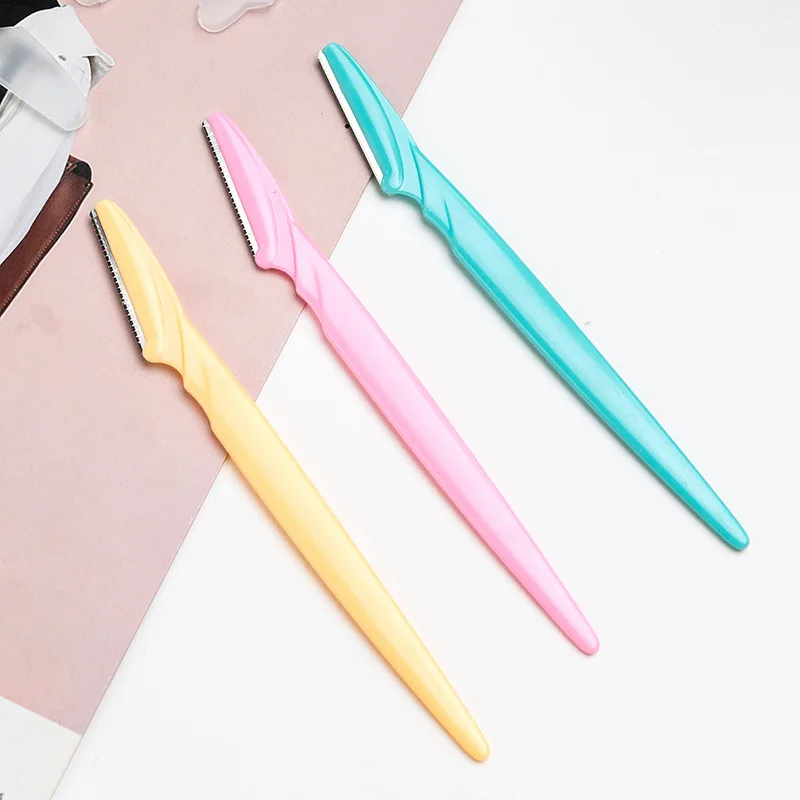 1Pc Eyebrow Trimmer New Safe Eyebrow Scraper Eyebrow Knife for Female Novice Student Girl Face Razor Face Hair Remove