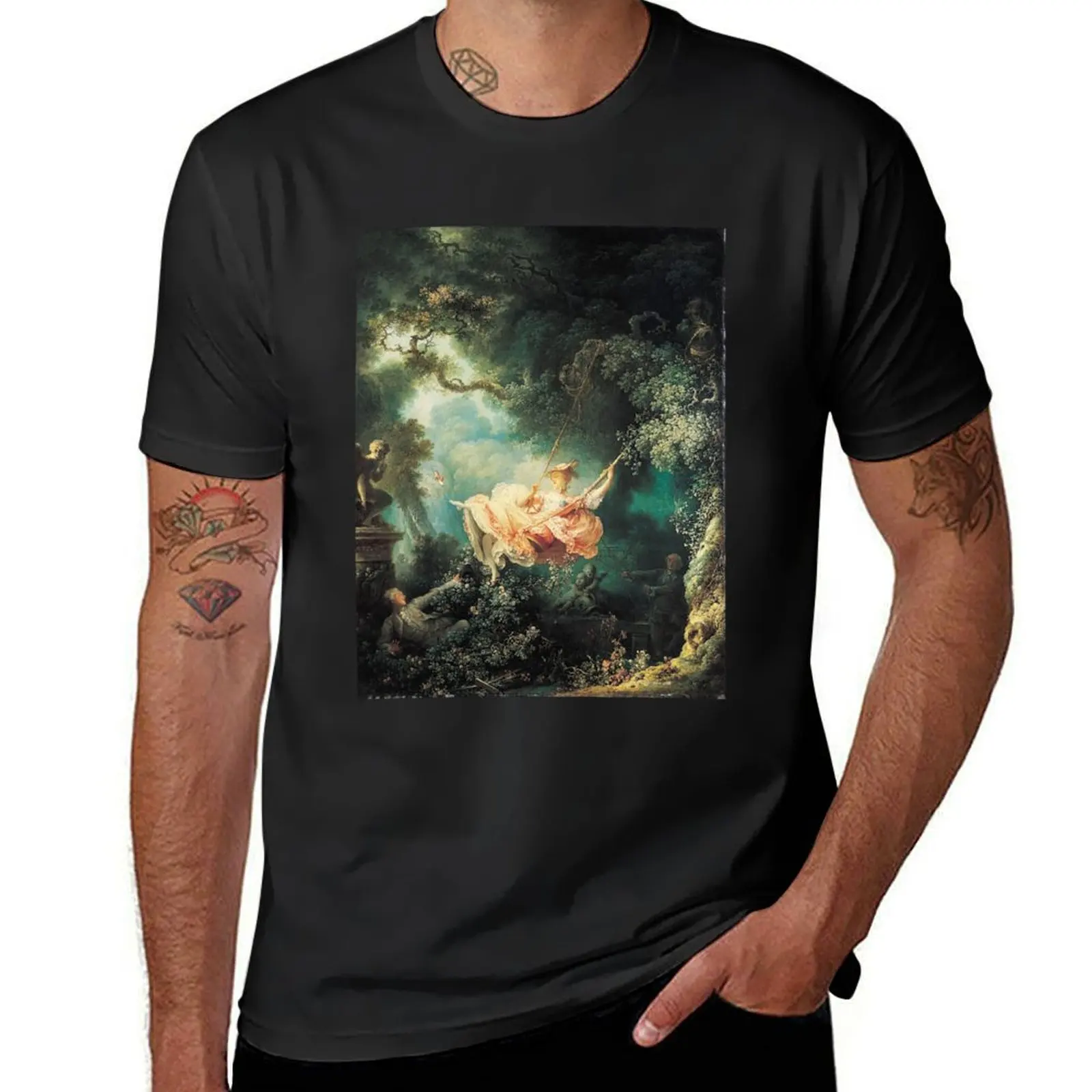 HD The Swing, by Jean-Honoré Fragonard HIGH DEFINITION T-Shirt kawaii clothes customs design your own anime clothes t shirts men