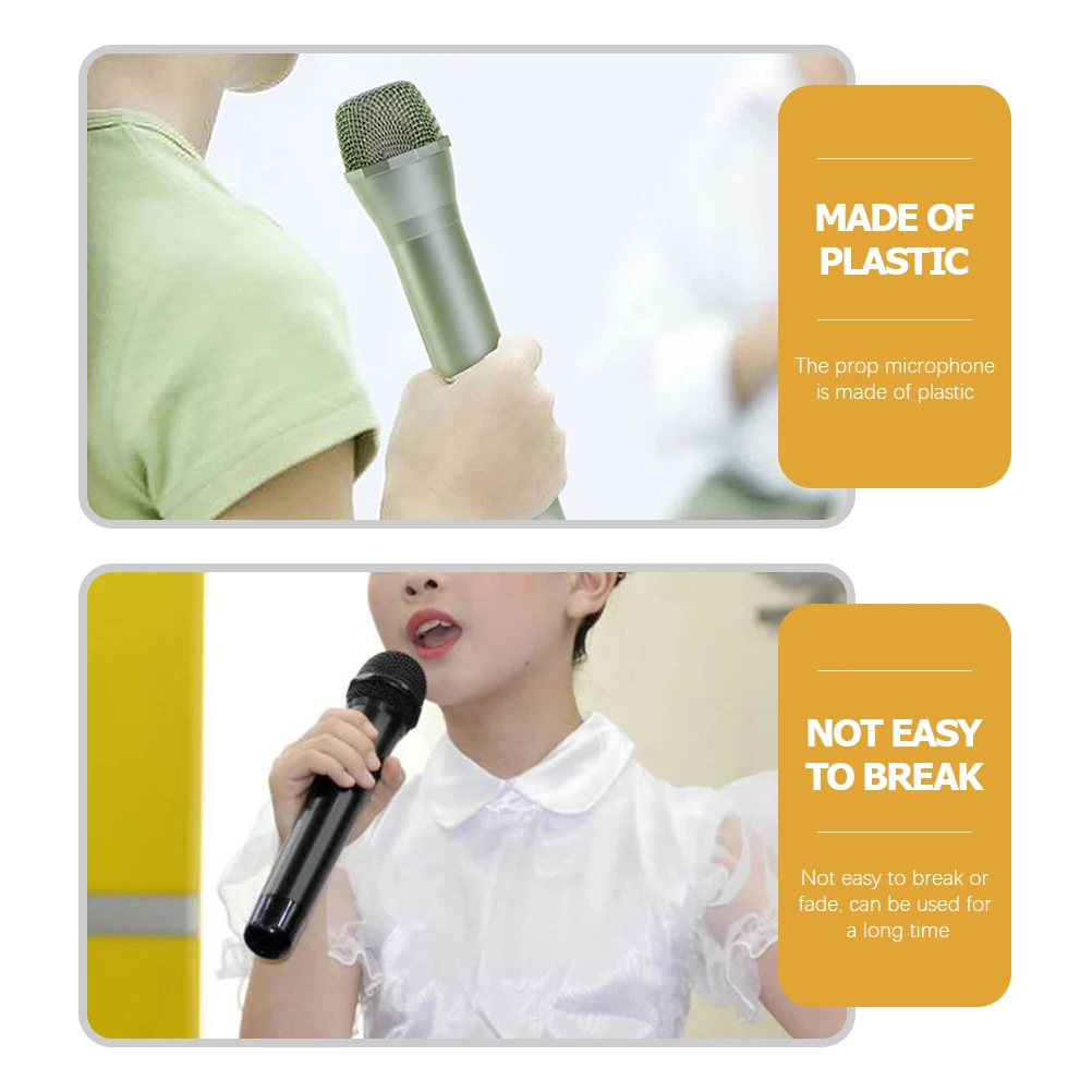 

3 Pcs Children's Microphone Kid Toy Party Cosplay Kids Microphones Prop Pretend Toys Simulate Training Fake