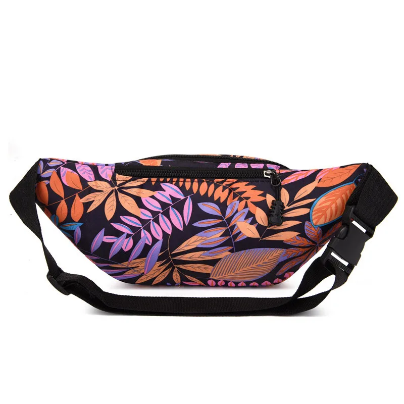 กระเป๋าสะพายข้างผู้หญิง แฟชั่น ลายใบไม้ ผ้าไนลอน กระเป๋าสะพายไหล่เดียว กระเป๋าสะพายข้าง กระเป๋าเดินทาง กระเป๋าคาดเอว