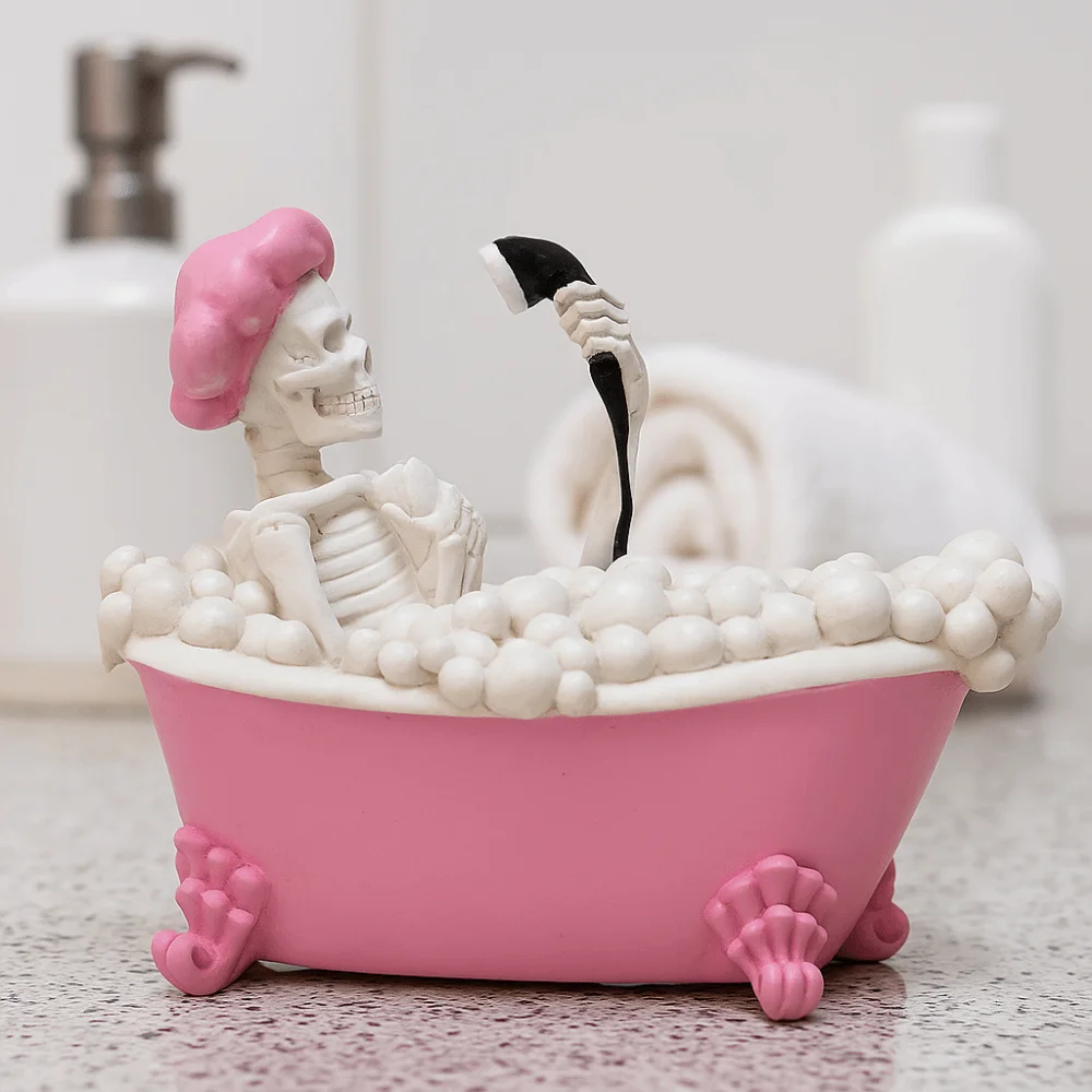 Figurina di fantasmi in resina a tema Halloween Modello artigianale Cartone animato in piedi Fantasma Ornamento Display Bambola divertente