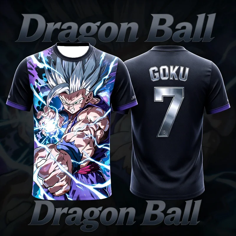 2026 Neues Sommer-Trikot mit 3D-Druck von Dragon Ball Trunks für Herren, atmungsaktiv, schnelltrocknend, Outdoor-Sport, Anime, Streetwear, lässig, kurzärmelig – Detail 8