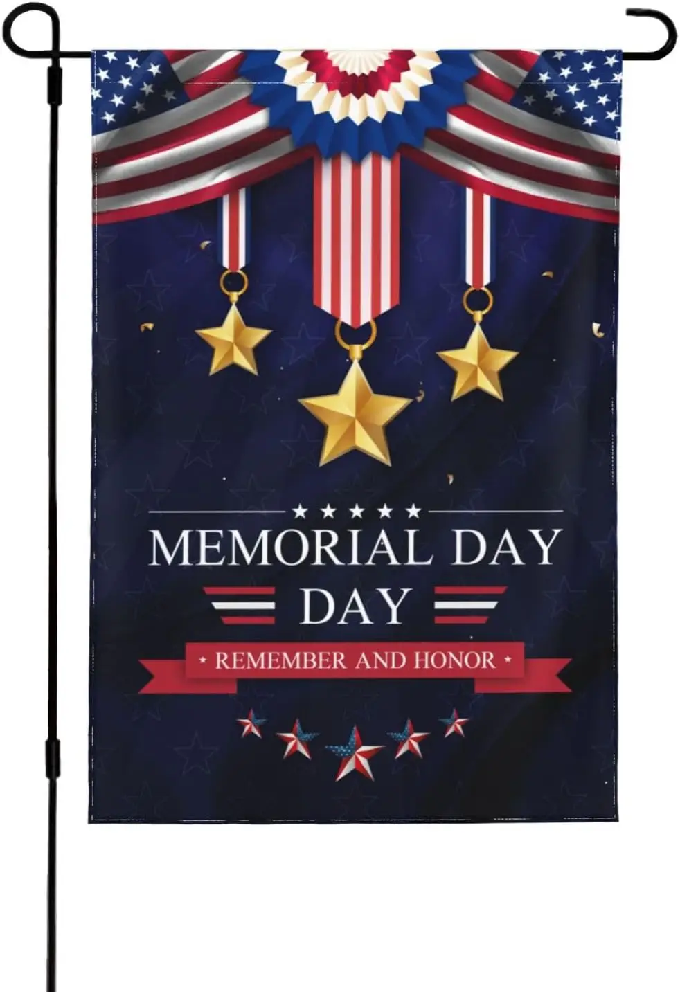 Memorial day 4th of july Flag decorations Decor Flags for Outside 12.5x18 Inch REMEMBER AND HONOR Patriotics Garden Flag Far yyi