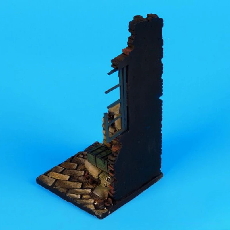 Modell aus Druckgussharz im Maßstab 1:35, zusammengebauter Bausatz, Hauskorrnerbasis (50 x 50 mm), Szenenmodell, unmontiert, unbemalt