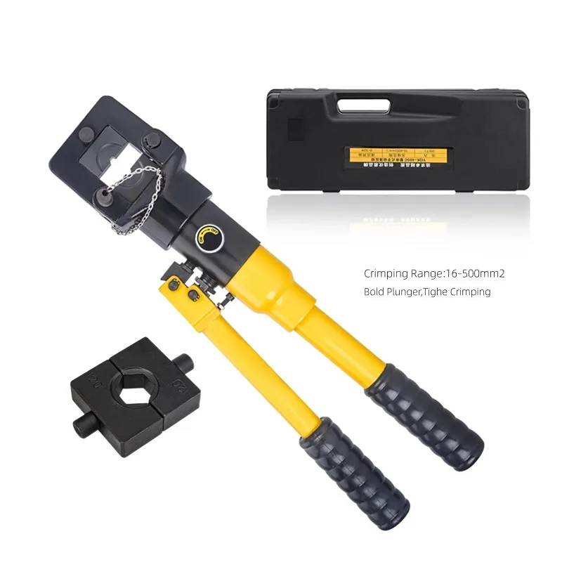New 20T Hydraulic Plier Crimper Manual Cable Wire Hose Lug Terminal Dies Kit 16-500mm High Carbon Steel Industrial OEM Hand