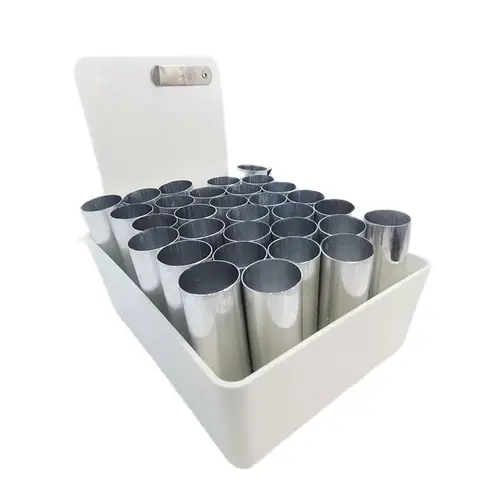 Imagen 2 del producto 50 unids/set cilindro de cartucho de aluminio vacío Dental con tapa 22/25mm 65-120mm herramienta de odontología Material de laboratorio para técnico