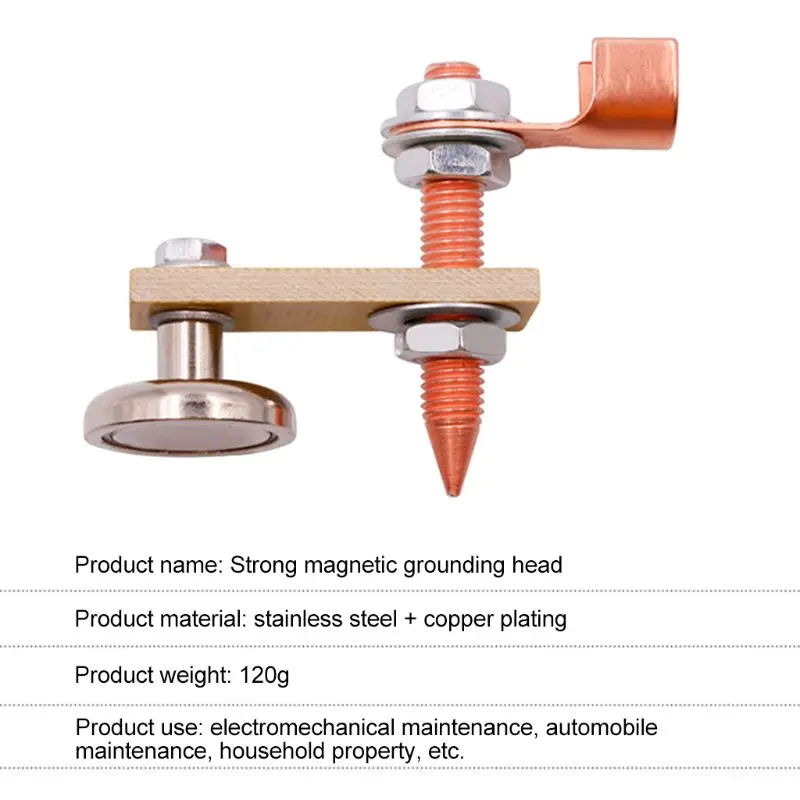 Magnetic Spotter Connector Car Dent Repair Spare Parts Stud Magnetic Welding Machine Ground Connectors Auto Spotter Tool Y5GB