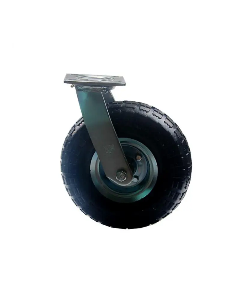 Imagem -03 - Rodízios de Borracha Infláveis para Bagagem do Hotel Rodízio Resistente Carrinho de Aço Inoxidável Rodízios Universais 10 Pol pc