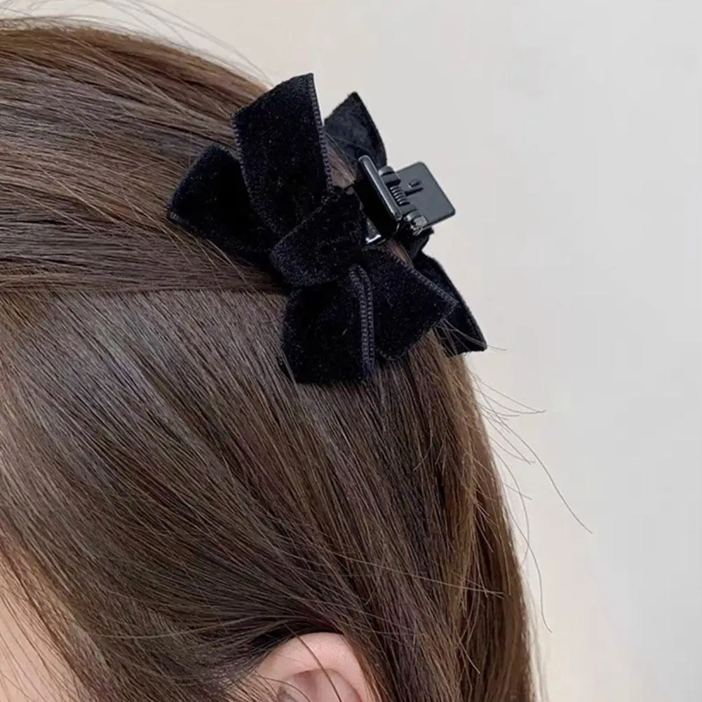 2PCS Velvet Bow Hairpin Side Clip Bangs Clip Summer Princess Head Small Clip Headdress 2024 New Fashion