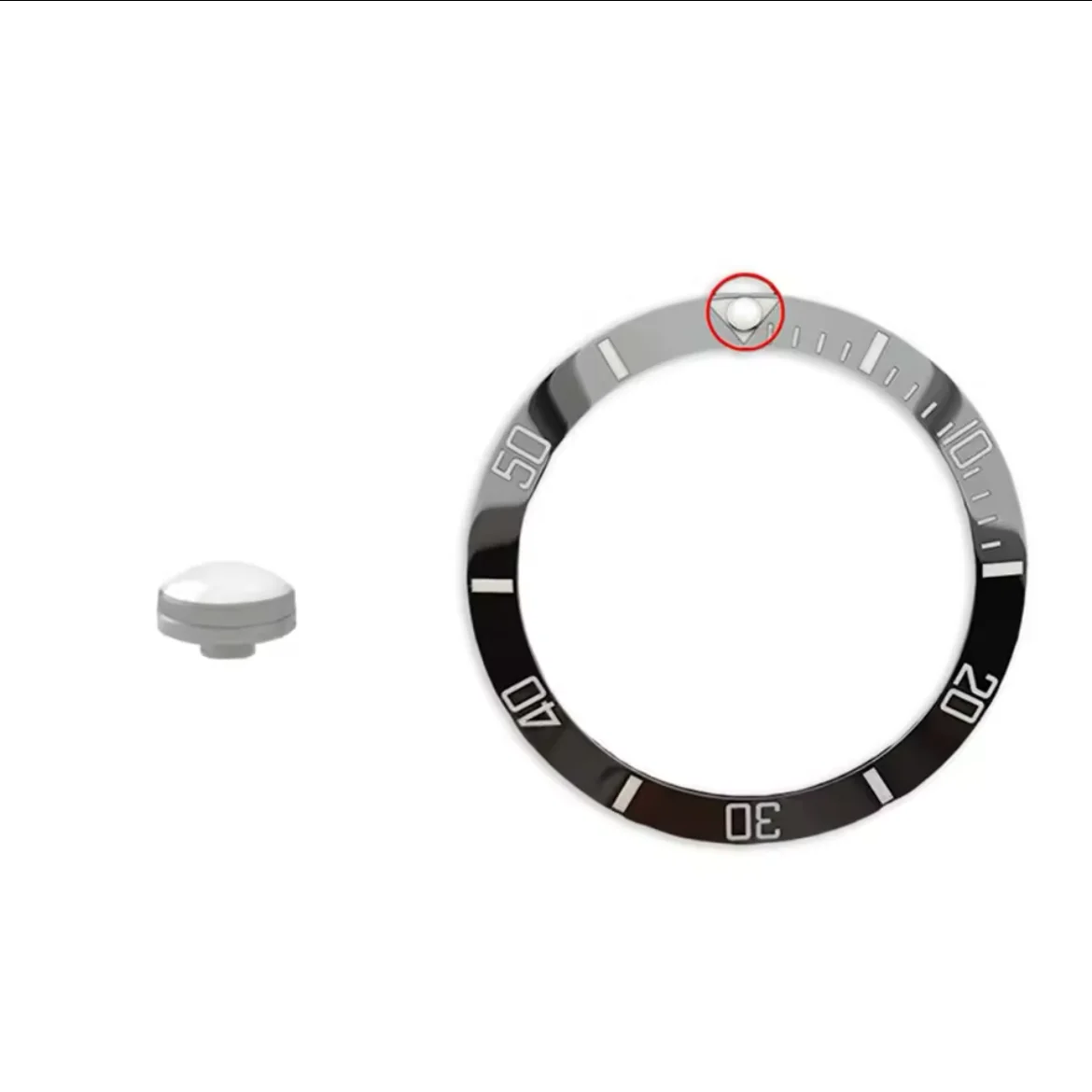 White Beads Blue Green Luminous Pip Watch Bezel Insert 12 O’Clock Lume Pearl Dot Mod Parts Replacement Spare Accessories