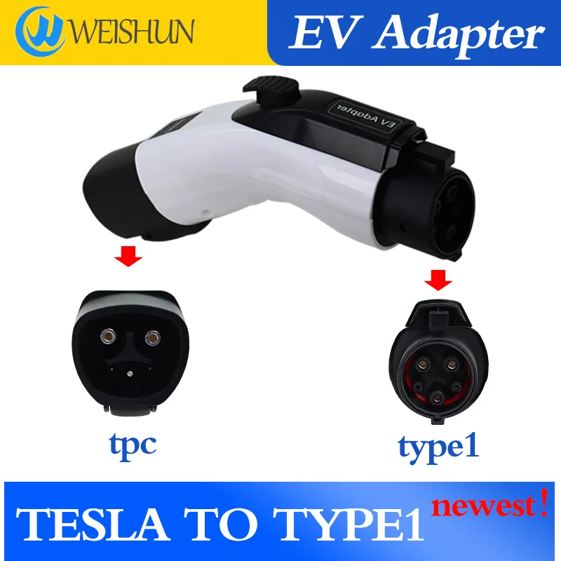

TESLA TO TYPE1 EV Adapter Electric Vehicle Charger Connecter for 16A/32A TESLA Charger TO TYPE1 Electric Car Adapter