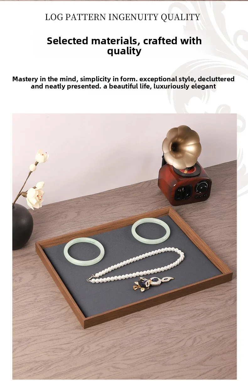 Jewelry Look Empty Tray Black Walnut Wooden Display Tray Jewelry Storage Bracelet Ornament Necklace