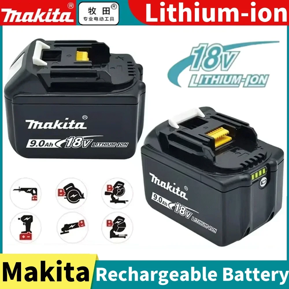 

Replaceable LED Lithium-ion, 100% Original Battery, 6.0 Ah 18V LXT BL1860B BL1860BL1850 BL1830 Rechargeable Power Tool Makita