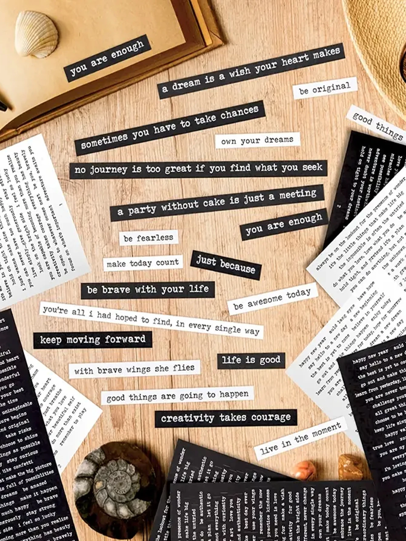 8 hojas/406 Uds. Pegatinas con citas motivacionales para álbumes de recortes y diario, citas positivas para manualidades y álbum Embel