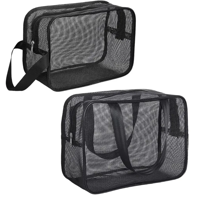 Travel Cosmetics & Sundries Storage Bag, Portable Mesh Shower Storage Bag, Large Capacity Bathroom Wash Bag