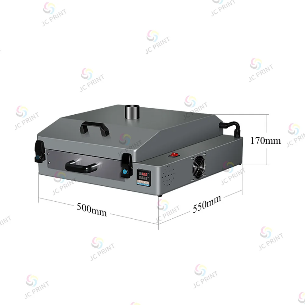 A3 + 30 سنتيمتر 33 سنتيمتر DTF فرن مجفف نقل PET فيلم علاج مسحوق تذوب الساخن DTF فرن لطباعة تي شيرت