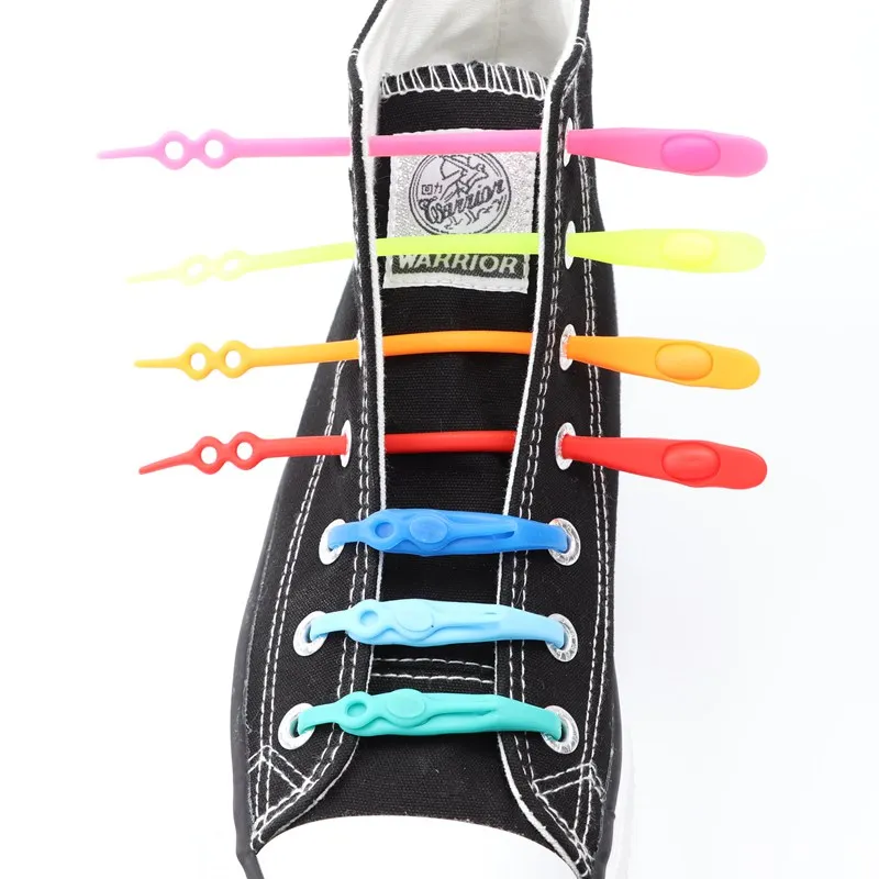 14pcs Sports Silicone Shoelaces No Tie Shoe laces Elastic Laces Sneaker Adult kids Rubber Sports Shoelace for Shoes accessories