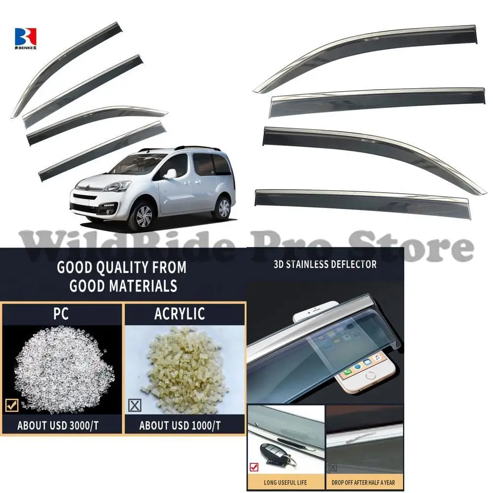 

1 set Injection Deflector PC Sun Visor for Citroen BERLINGO RIFTER 2018