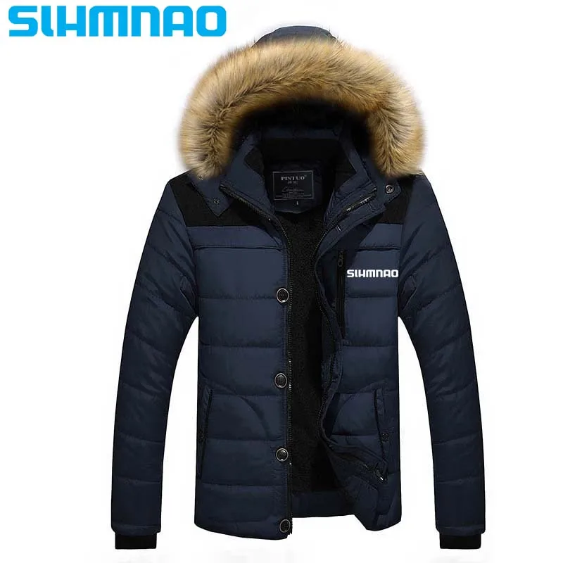 2024 Winter Thick Cotton Korean Edition Slim Fit Men's Windproof and Durable Fishing Plush Jacket Cycling Warm Hoodie