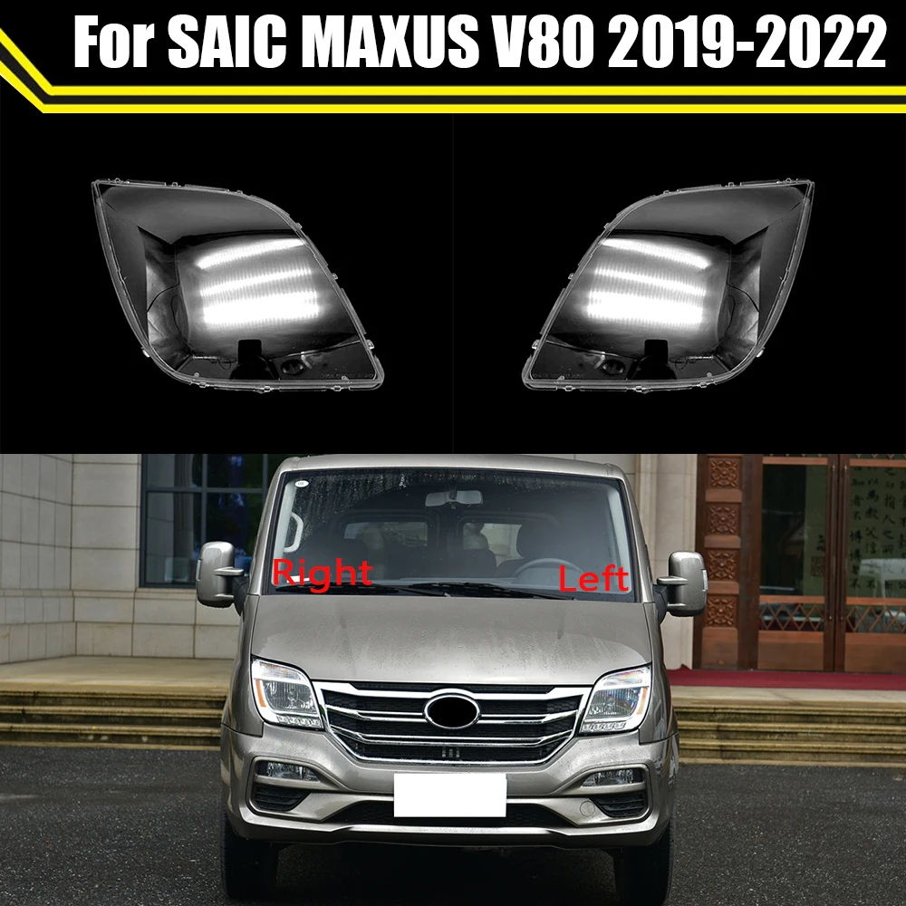 

Auto Head Lamp Light Case For SAIC MAXUS V80 2019-2022 Front Headlight Lens Cover Lampshade Glass Lampcover Caps Headlamp Shell