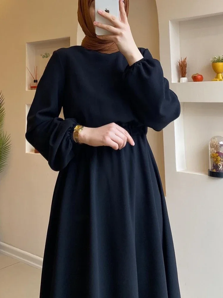 Women Muslim Abaya Dress India Abayas Ramadan solid Dubai Turkey Islam Morocco Kaftan Robe Longue Vestidos Largos Autumn 2022