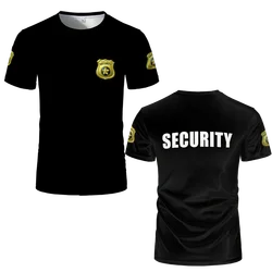 Classic Security Worker Tshirts Bodyguard Guard Professional Work Clothes Comfortable Breathable Graphic Tees 2024 Men Clothing