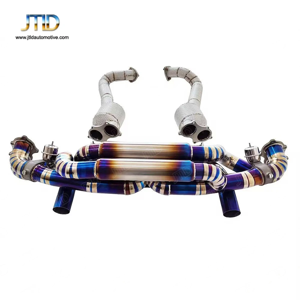 For Porsche 718 Boxster 2020 Titanium Exhaust System - Full Headers & Downpipes Upgrade Kit for High Performance & Racing