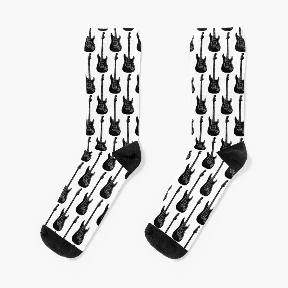 Calcetines de guitarra eléctrica para hombre y mujer, medias profesionales de nieve para correr, novedad