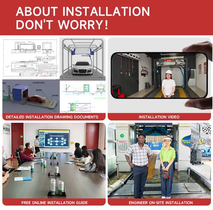 360 Cleaning Commercial Reciprocating Fully Automatic Car Wash Machine